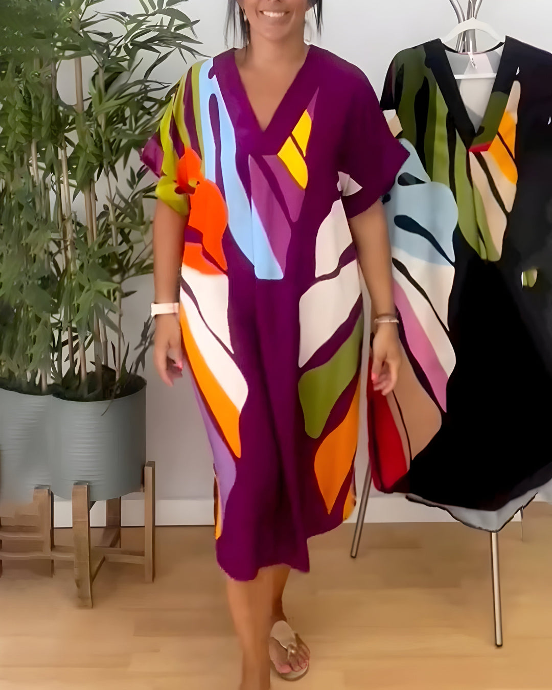 Emelia |  Abstract Print Dress