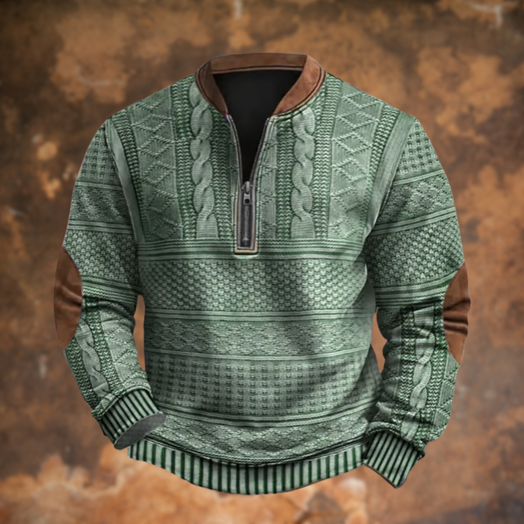 Jürgen – Knit Sweater with Zipper Detail