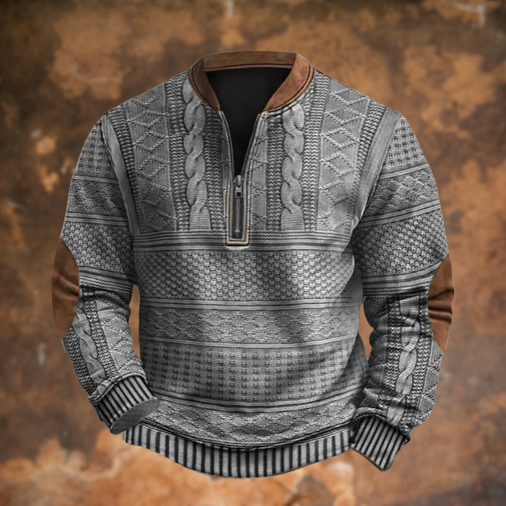 Jürgen – Knit Sweater with Zipper Detail