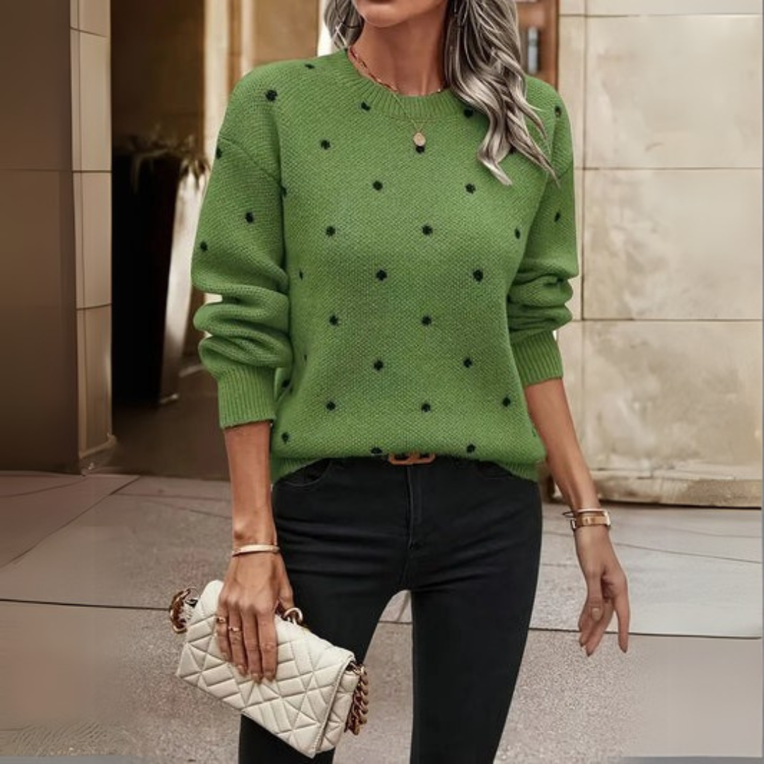 Ava - Soft Polka Dot Sweater