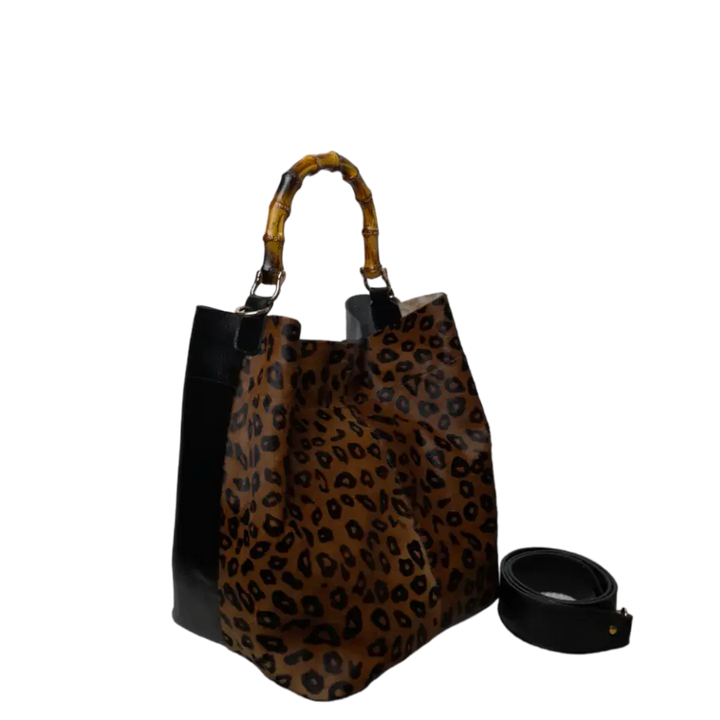 Claire Jaguar and Black Leather Bag for Women