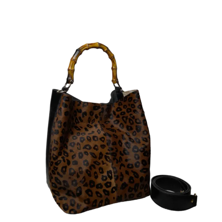 Claire Jaguar and Black Leather Bag for Women