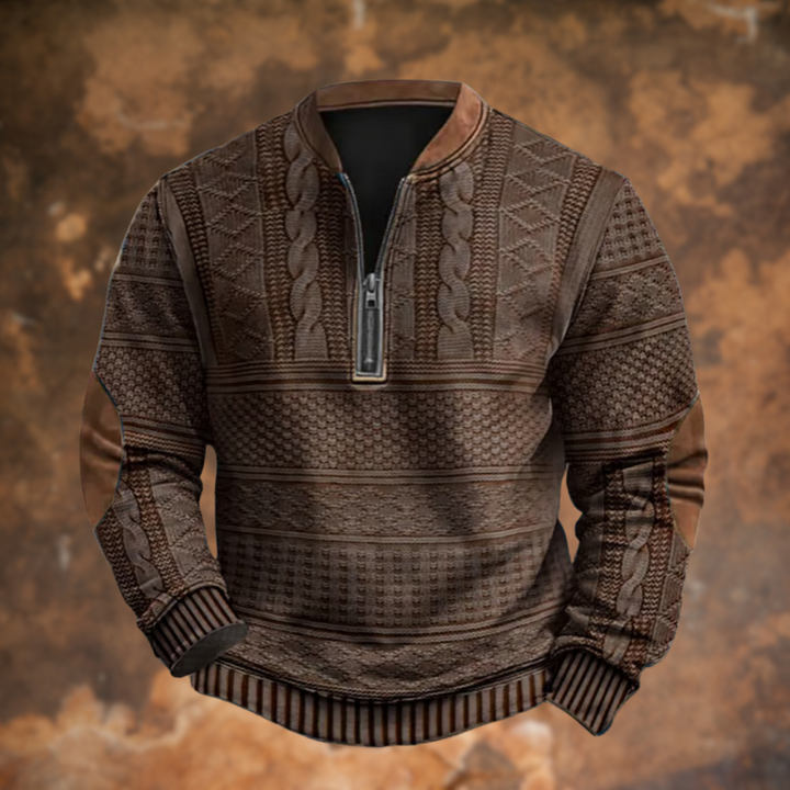Jürgen – Knit Sweater with Zipper Detail