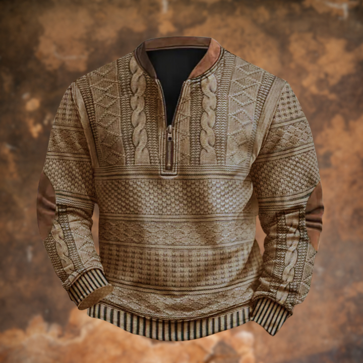 Jürgen – Knit Sweater with Zipper Detail