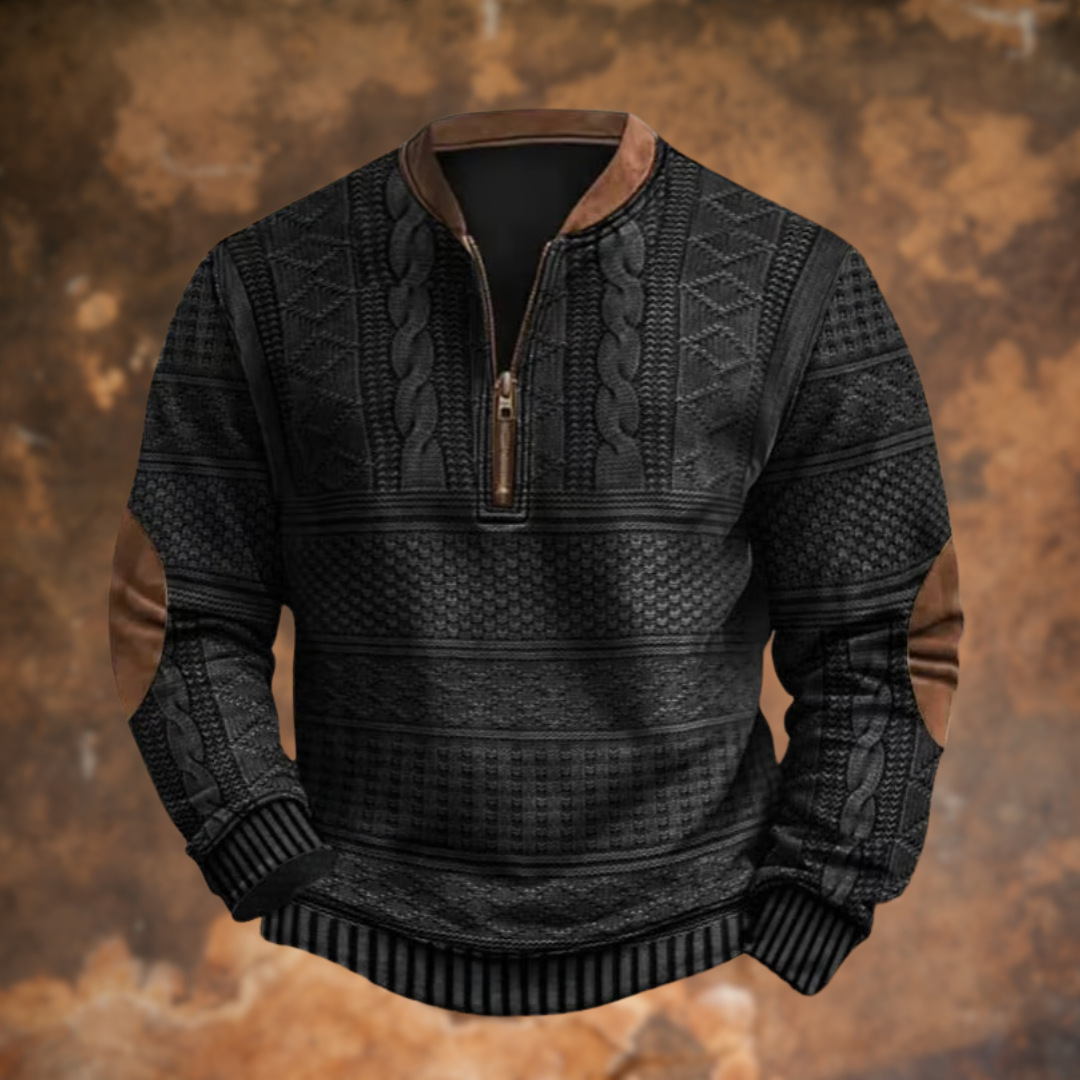 Jürgen – Knit Sweater with Zipper Detail