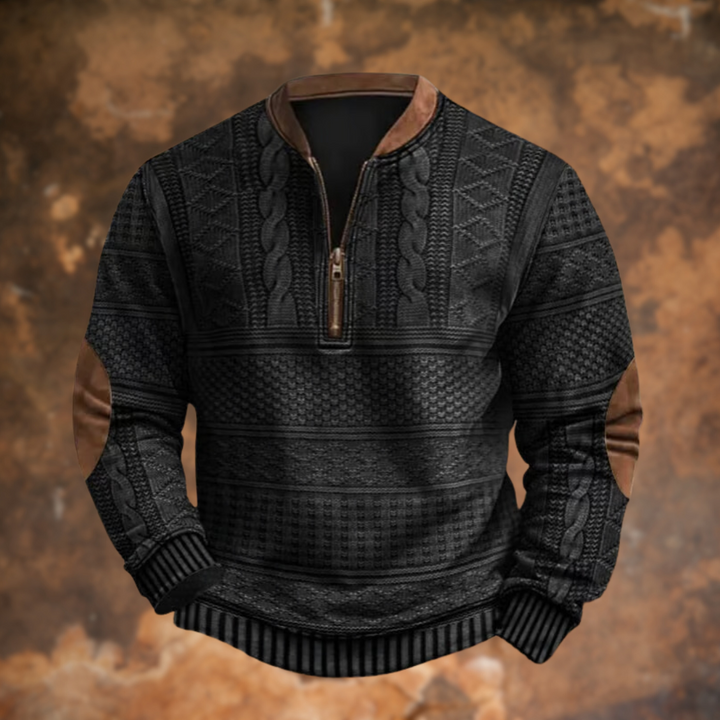 Jürgen – Knit Sweater with Zipper Detail
