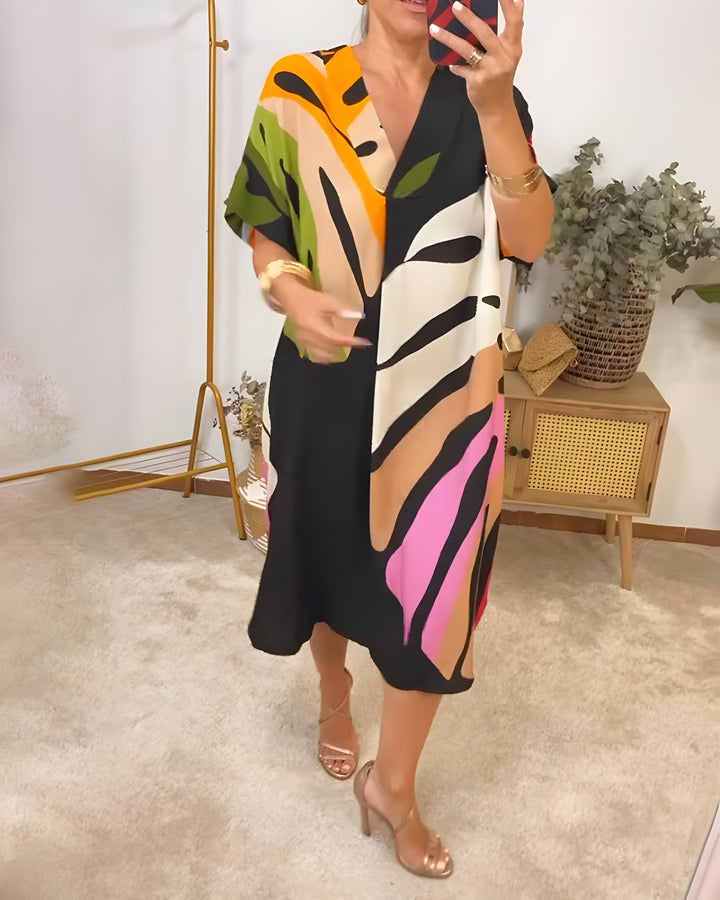 Emelia |  Abstract Print Dress