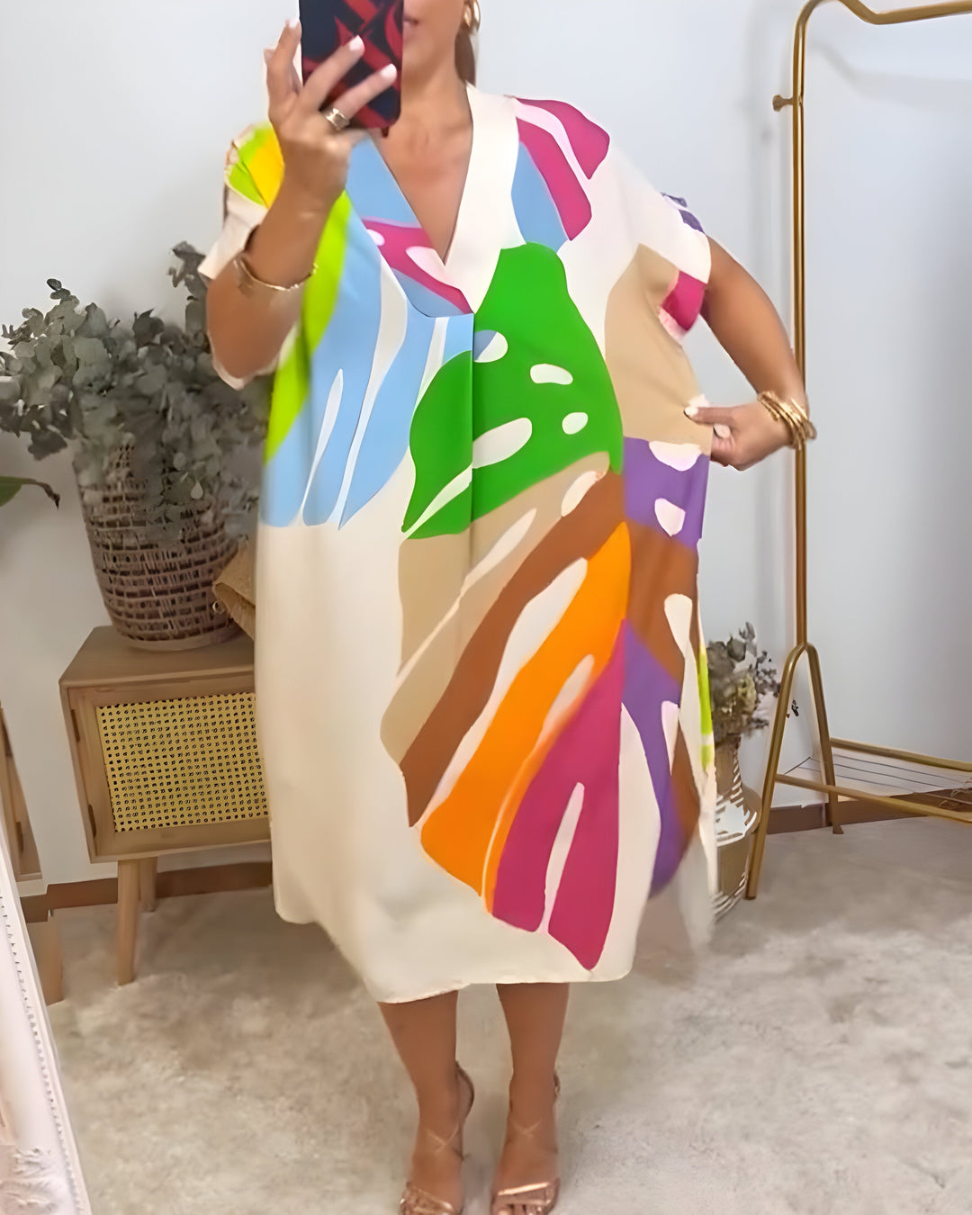 Emelia |  Abstract Print Dress