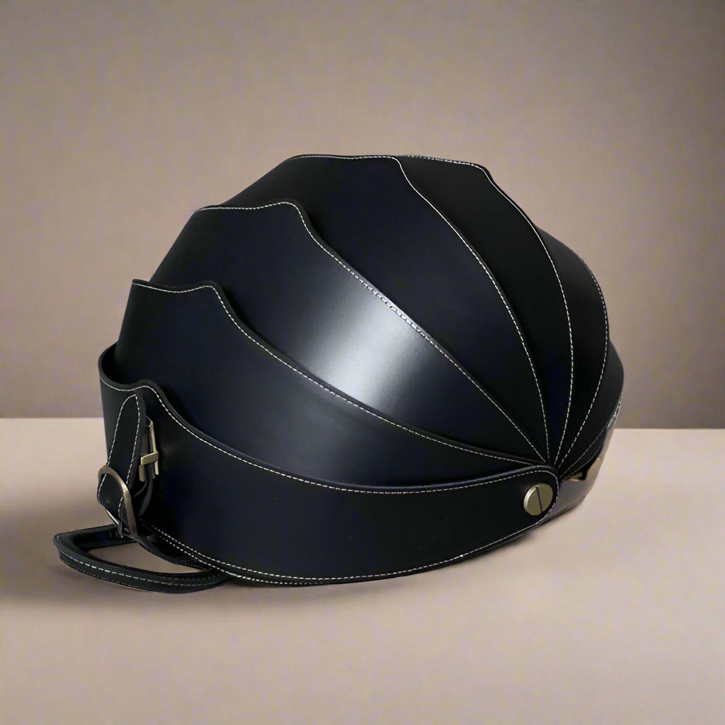 Leather Backpack in Beetle Style for Women