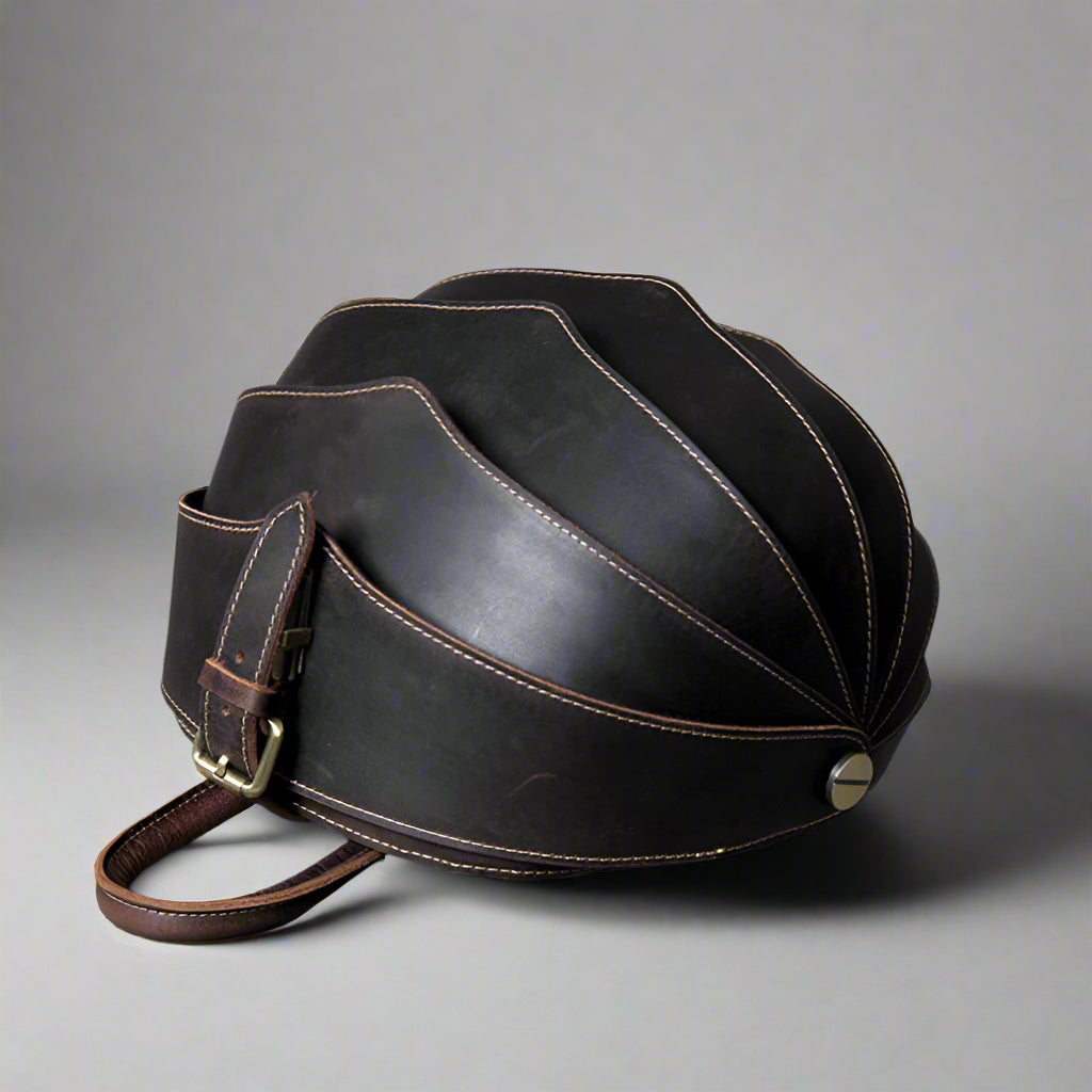 Leather Backpack in Beetle Style for Women
