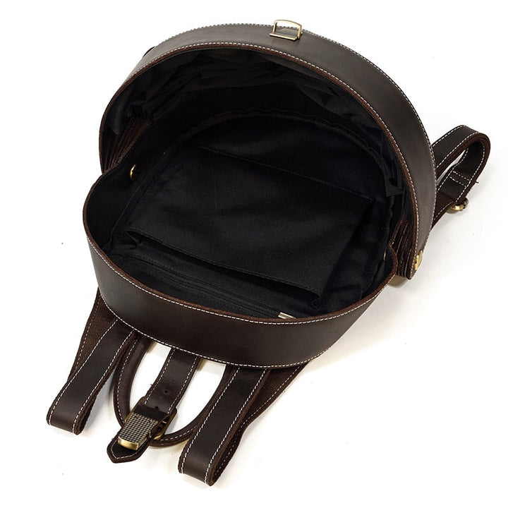 Leather Backpack in Beetle Style for Women
