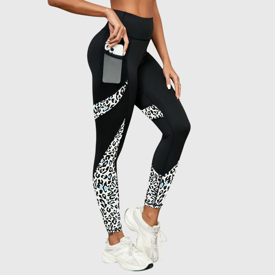 High-Waisted Leopard Print Workout Pants