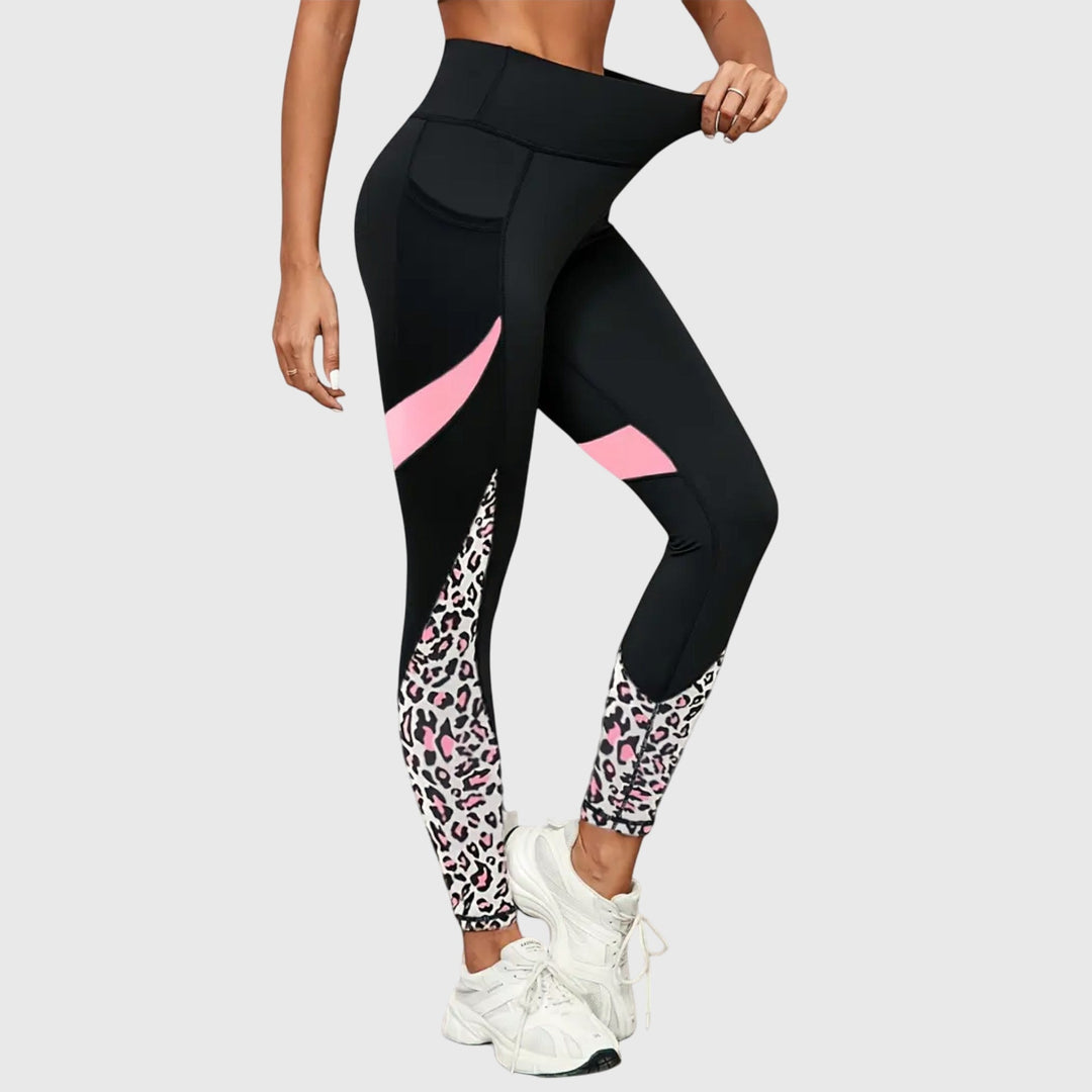 High-Waisted Leopard Print Workout Pants