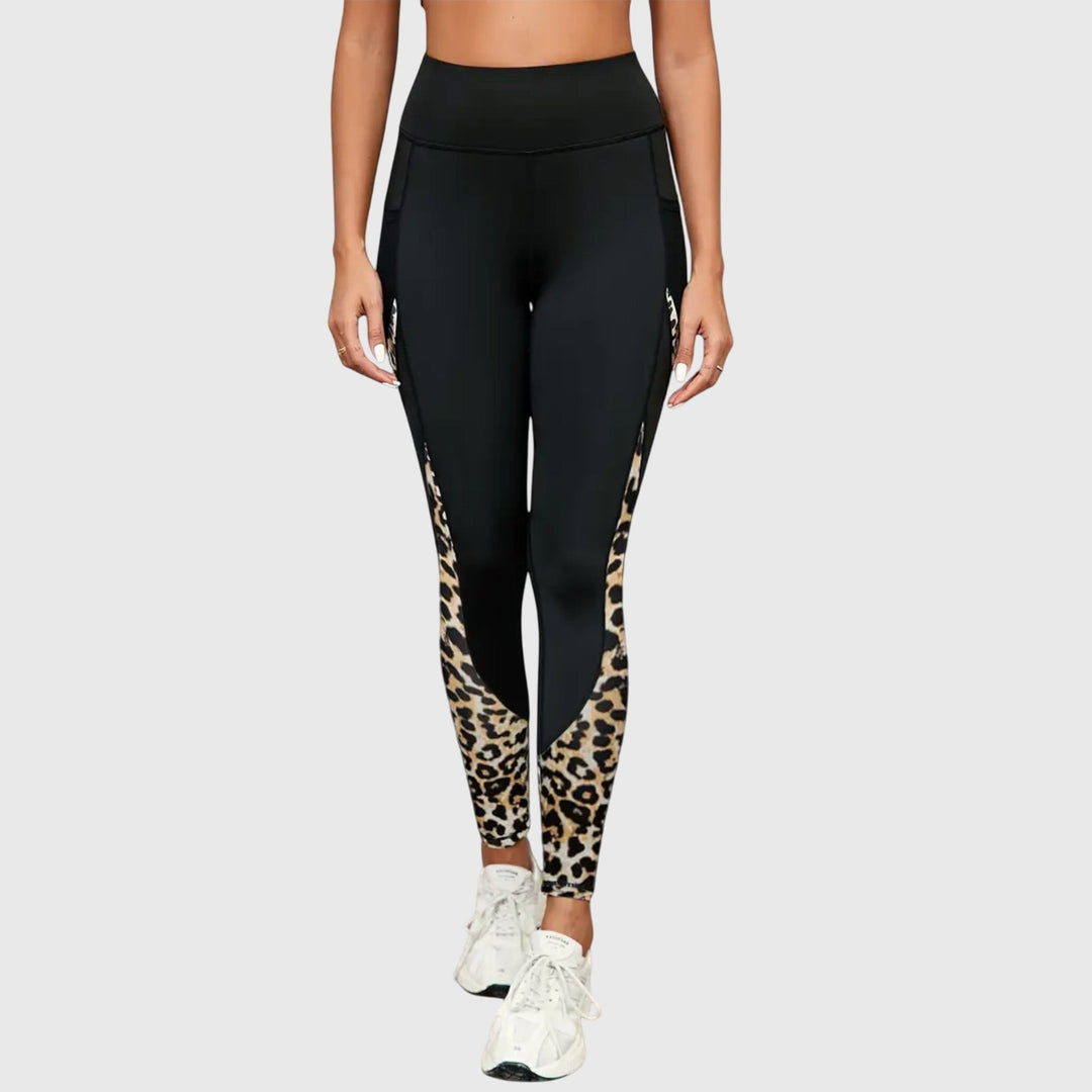 High-Waisted Leopard Print Workout Pants