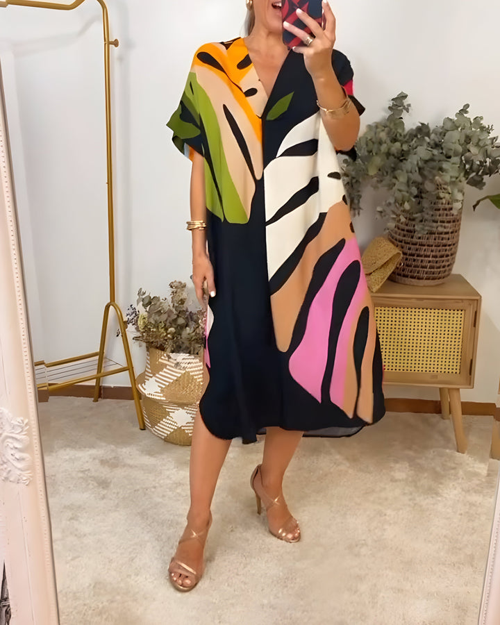 Emelia |  Abstract Print Dress