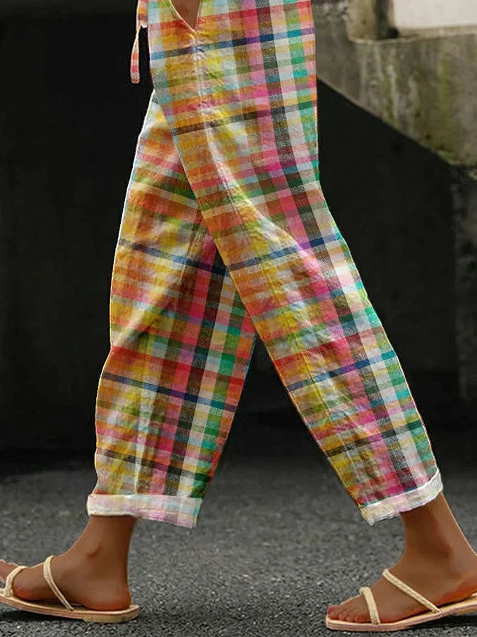 Michelle | Comfortable Checkered Pants