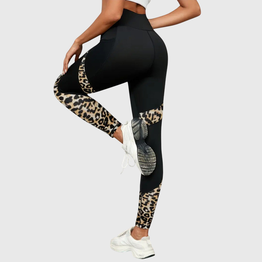 High-Waisted Leopard Print Workout Pants